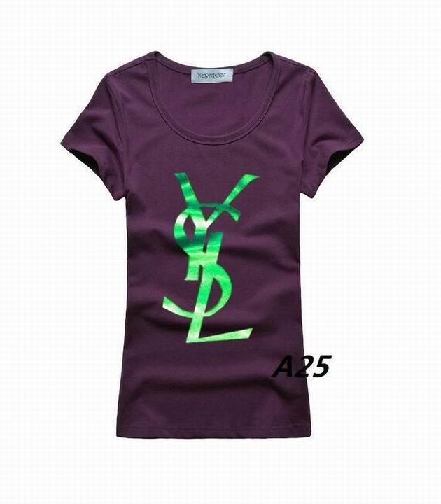 YSL short round collar T woman S-XL-180